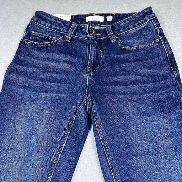 A Loves A Jeans Womens Size 25 Blue High Rise Extreme Flared Denim Jeans Pockets - Picture 3 of 15